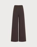 Coffee Pockets Button Straight Pants
