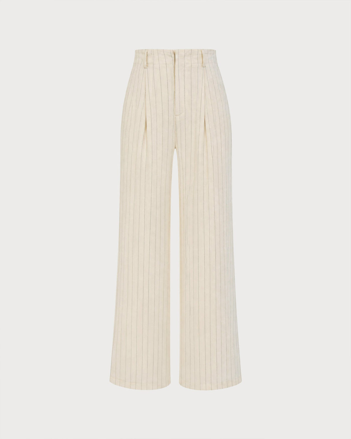 Apricot Elastic Waist Pockets Straight Pants