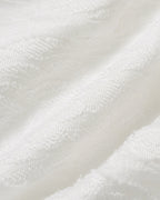 White Square Neck Jacquard Blouse