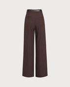Coffee Natural Waisted Pocket Casual Pants