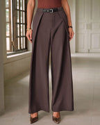 Coffee Natural Waisted Pocket Casual Pants