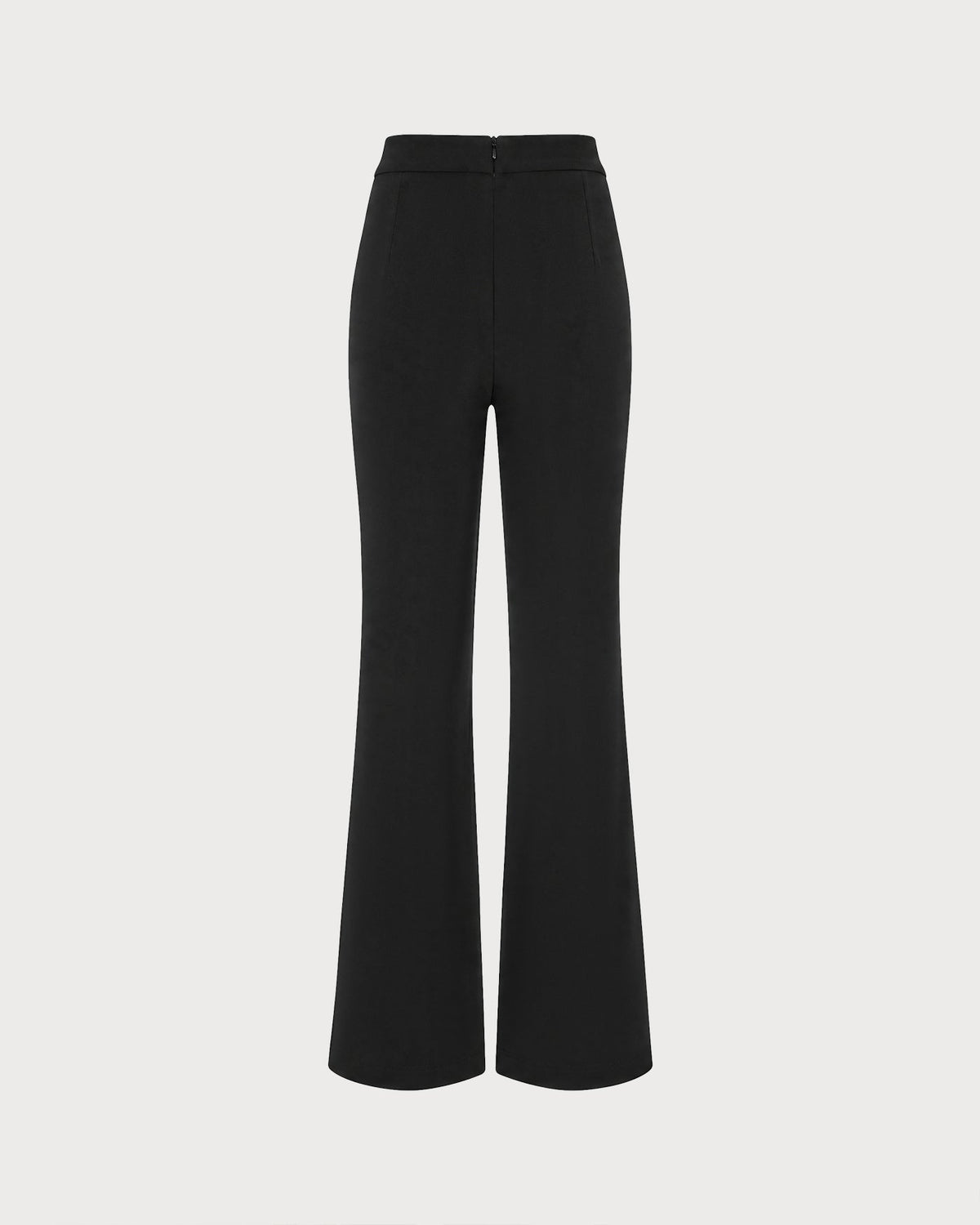 Black Button Pockets Straight Pants