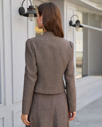 Brown Single Breasted Jacket