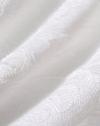 White Jacquard Pockets Shorts