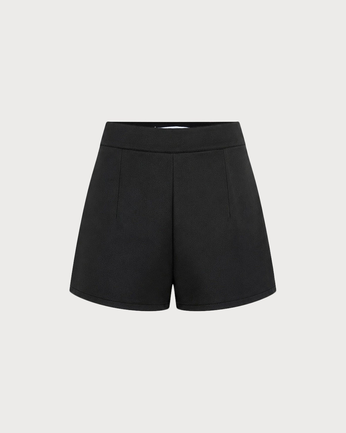 Black Natural Waisted Satin Shorts