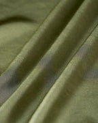 Green Satin Elastic Waist A-Line Mini Skirt
