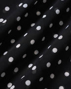 Black Boat Neck Polka Dot Tank Top